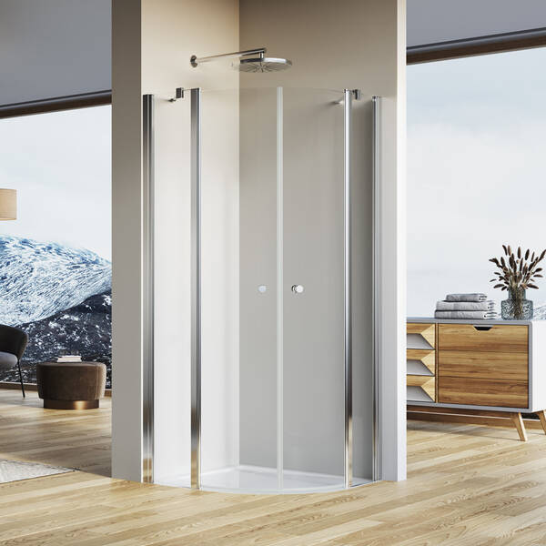 Душова кабіна SanSwiss Solino SOR5510005007 100х100 см профіль хром/прозоре скло, фото 3