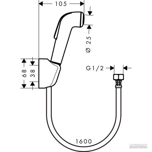 Гігієнічний душ Hansgrohe Croma 32122000, фото 2