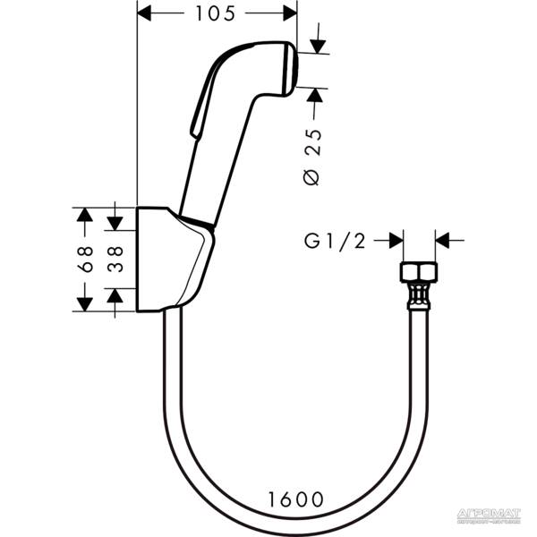 Гігієнічний душ Hansgrohe Croma 32122000, фото 2