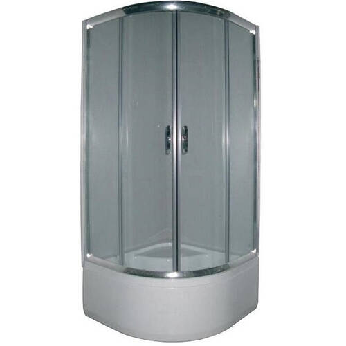 Душевая кабина Devit Nymfa FEN311PDEV 90х90 см профиль хром/матовое стекло с поддоном, фото 2