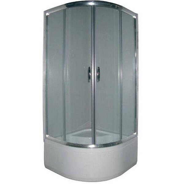 Душевая кабина Devit Nymfa FEN311PDEV 90х90 см профиль хром/матовое стекло с поддоном, фото 2