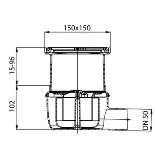 Душевой трап ACO Easy Flow 2500.05.77 150х150 мм, фото 2