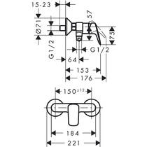 Змішувач для душу Hansgrohe Logis 71600000 хром, фото №3