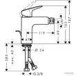 Смеситель для биде Hansgrohe Logis 71200000, фото 3