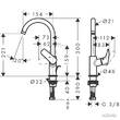 Змішувач для раковини Hansgrohe Logis 71130000, фото 2