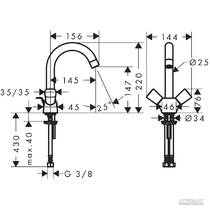 Змішувач для раковини Hansgrohe Logis 71222000, фото №2