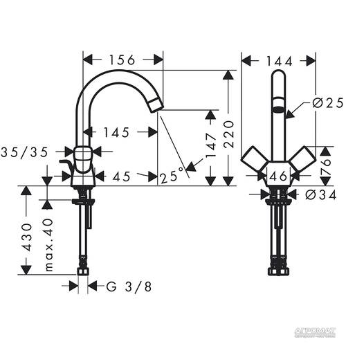 Смеситель для раковины Hansgrohe Logis 71222000, фото 2