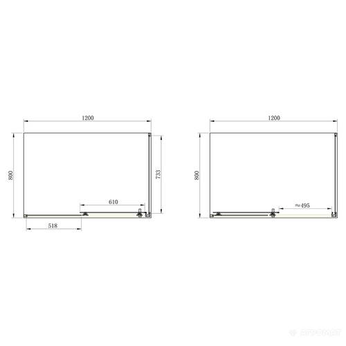 Душевая кабина Primera Frame SHRC55126 120х80 см профиль хром/прозрачное стекло, фото 2