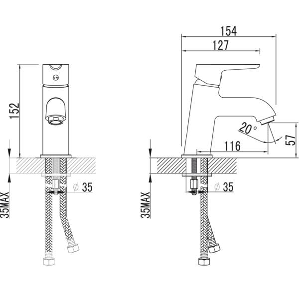 Смеситель для раковины Primera Grand 10110022, фото 2
