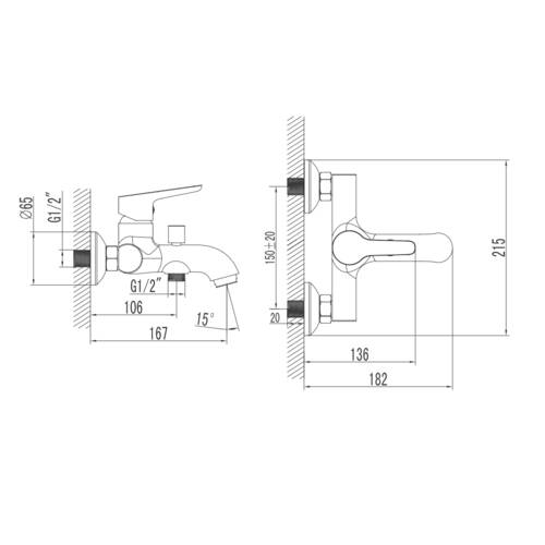 Смеситель для ванны Primera Grand 10120022, фото 2