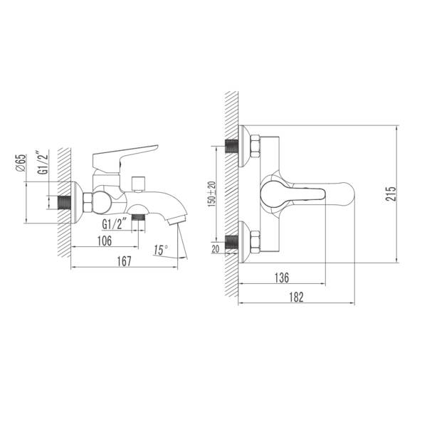 Смеситель для ванны Primera Grand 10120022, фото 2