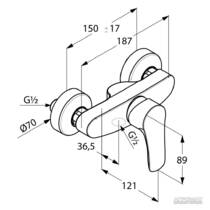 Смеситель для душа Kludi Tercio 384420575, фото №3