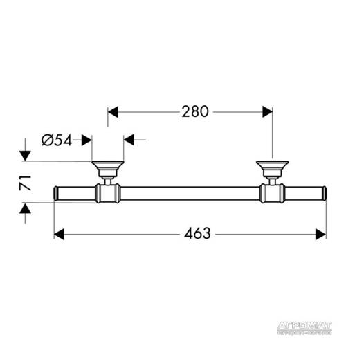 Поручень Axor Montreux 42030820 никель, фото 2