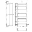 Рушникосушарка електрична Margaroli Sereno 584/8 570х930 мм хром 150 Вт, 230V/150W, фото 4