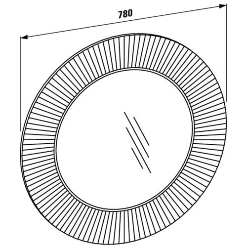 Дзеркало Laufen Kartell H3863310860001 780х780 мм, фото 2