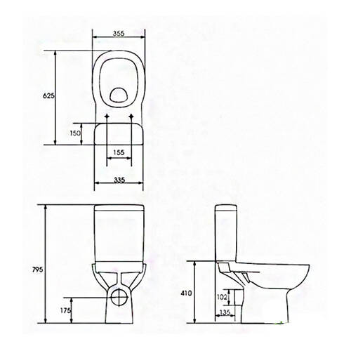 Унітаз-компакт Cersanit Facile 011 із сидінням з дюропласту Soft Close, фото 3