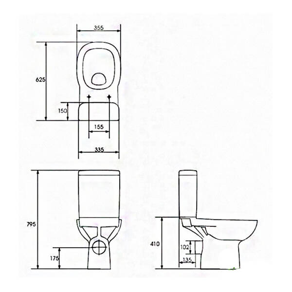 Унітаз-компакт Cersanit Facile 011 із сидінням з дюропласту Soft Close, фото 3