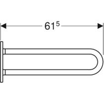 Поручень Kolo Lehnen Concept Pro L60301000 настінний нерухомий 60 см, нержавіюча сталь, фото №3