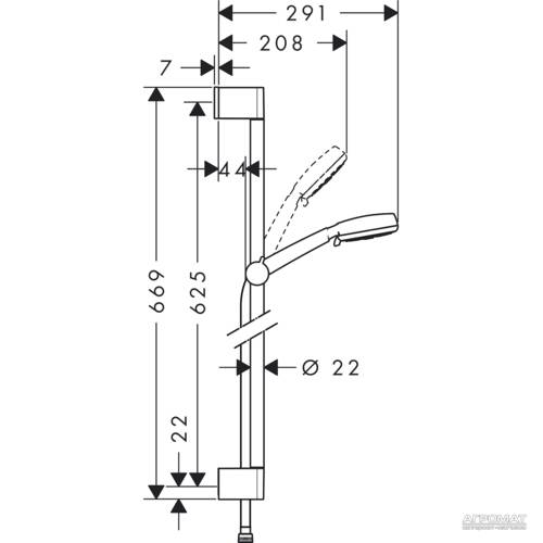 Душевой набор Hansgrohe Crometta 26651400 Vario/Unica’Crom, фото 2