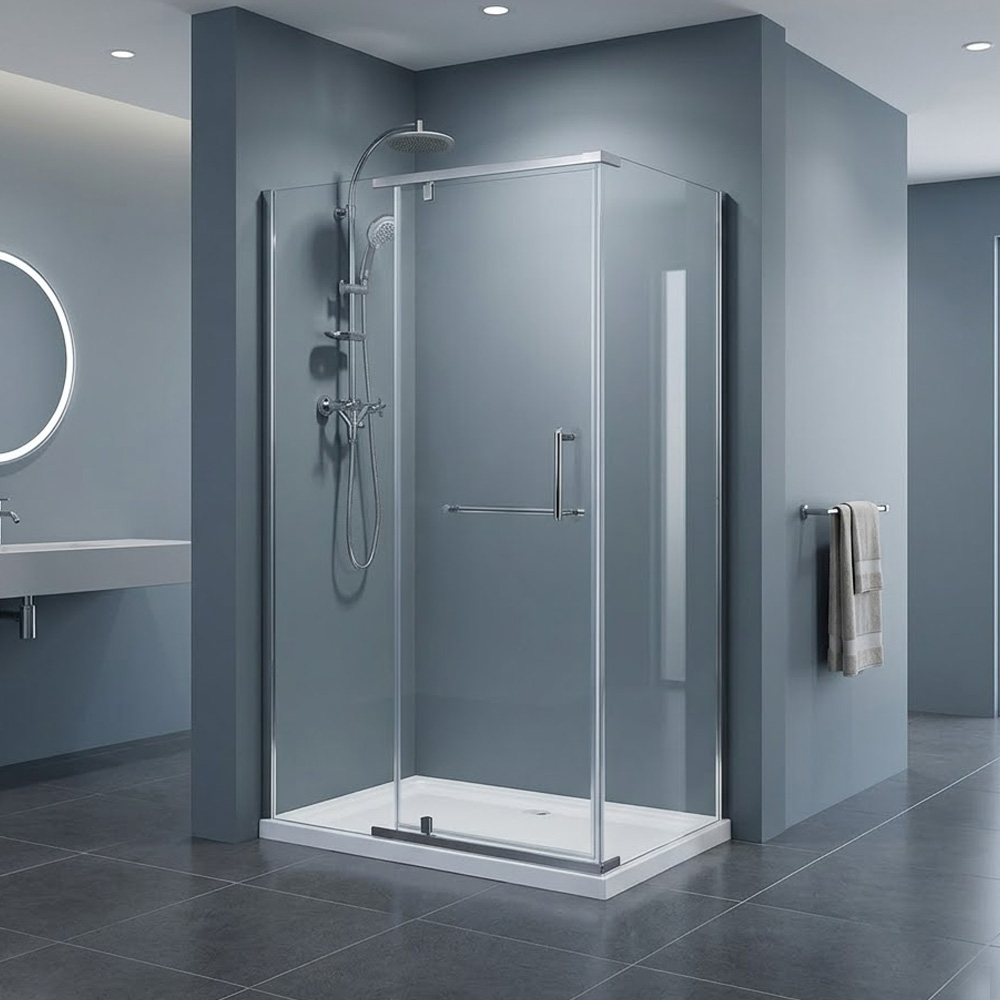 FEN2223 COMFORT Кабіна душова, квадр., 100х100, без піддона, скло прозоре (1 сорт)