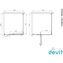 Душевая кабина Devit Comfort FEN2223 100х100 см профиль хром/прозрачное стекло, фото №3