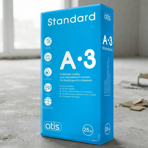 Клей для плитки Atis Standard A-3 25 кг, фото 1