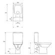 Унітаз-компакт Cersanit Easy із сидінням з дюропласту Soft Close, фото 3