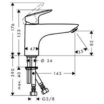 Змішувач для ванни Hansgrohe Logis Monotrou 71311000 хром, фото №2