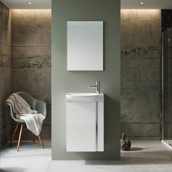 122910 ELEGANCE Pack Комплект меблів 45 White (тумба+раков.+дзерк)(1уп) — фото 4