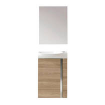 Комплект мебели Royo Elegance 122913 зеркало 45 см + тумба с раковиной подвесная 45 см орех, фото №1