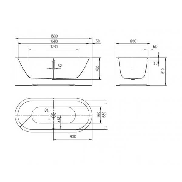 Ванна сталева Kaldewei Meisterstuck 200240403001 Centro Duo Oval 180x80 см з цільнолитою панеллю, фото 2