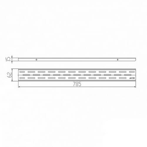 Решітка для душового каналу ACO ShowerDrain C-line 9010.88.76 (408586) 785 мм лінія, фото 3