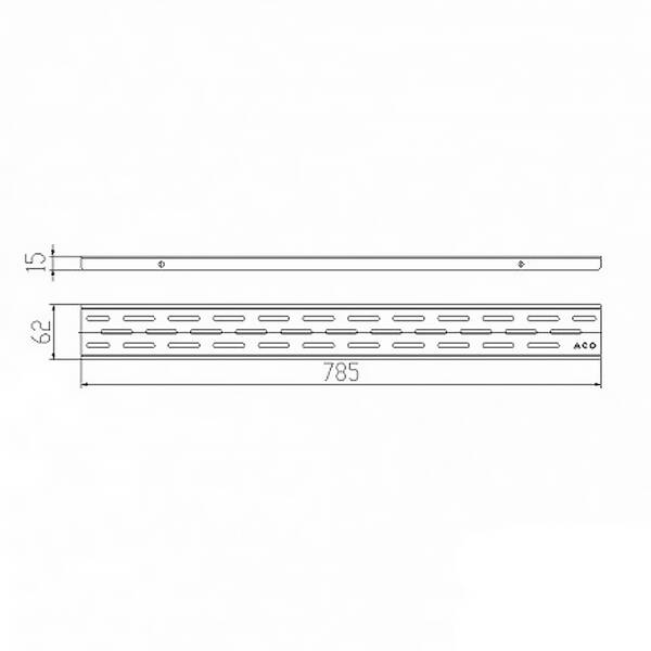 Решітка для душового каналу ACO ShowerDrain C-line 9010.88.76 (408586) 785 мм лінія, фото 3