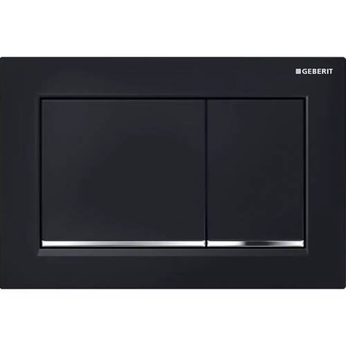 Клавіша змиву Geberit Omega30 115.080.KM.1 чорний/глянцевий хром, фото 1