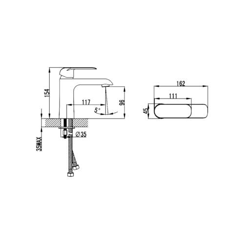 Смеситель для раковины Devit Iven 43111141W, фото 4