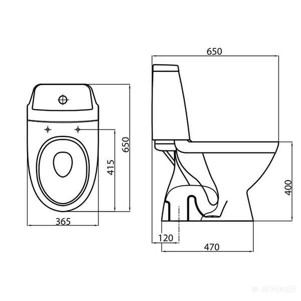 Унитаз-компакт Kolo Modo L39004 с сиденьем из дюропласта Soft close, фото 2