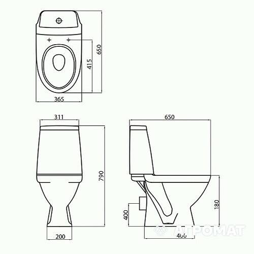 Унитаз-компакт Kolo Modo L39000 с сиденьем из дюропласта Soft close, фото 2