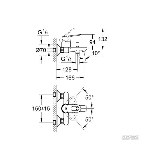 Змішувач для ванни Grohe BauLoop 32815, фото 2