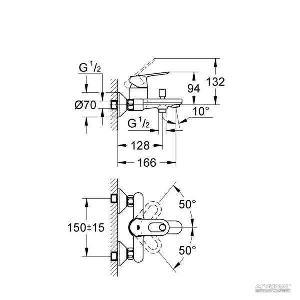 Змішувач для ванни Grohe BauLoop 32815, фото 2