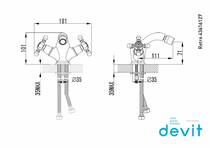 Смеситель для биде Devit Retro 2.0 43616127, фото №2