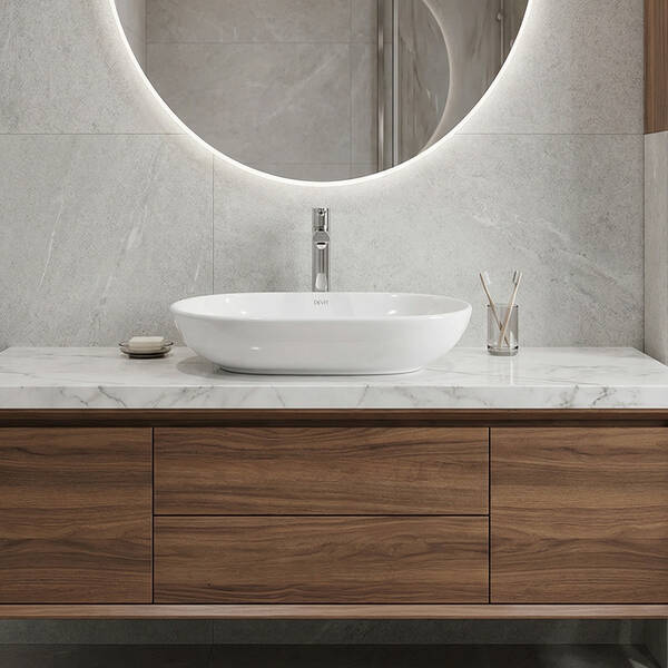 Раковина Devit Ovale 1510136 59 см на столешницу, фото 1