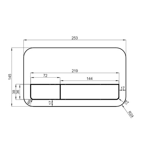 Клавиша смыва Villeroy&Boch ViConnect 92249061 E200 хром, фото 2