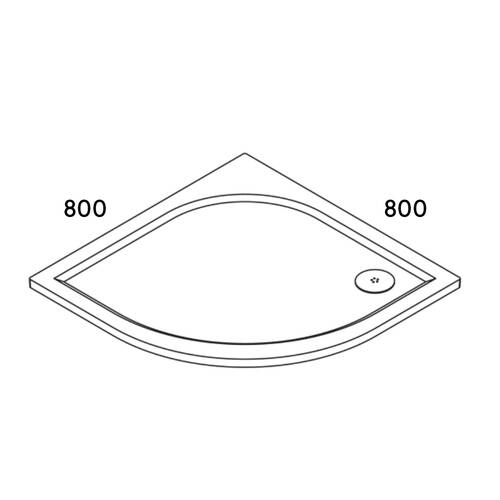 Душевой поддон San Swiss Tracy WAR55080004 80х80х3 см четверть круга, фото 4