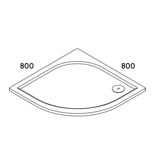 Душевой поддон San Swiss Tracy WAR55080004 80х80х3 см четверть круга, фото 4