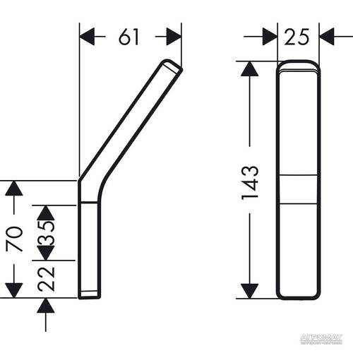 Гачок Axor Universal 42801000 одинарний хром, фото 3