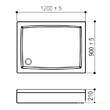 Душевой поддон WGT Golf 120x90х21 см прямоугольный с ножками, панелью, сифоном., фото 2