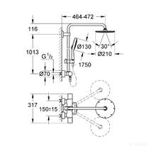 Душевая система Grohe Rainshower Classic 27967000 с термостатом, фото №5