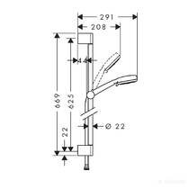 Душовий набір Hansgrohe Crometta 100 Multi 26656400, фото №2