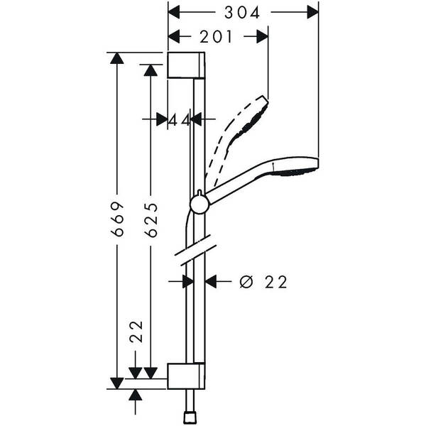 Душевой набор Hansgrohe Croma Select S 26580400, фото 3