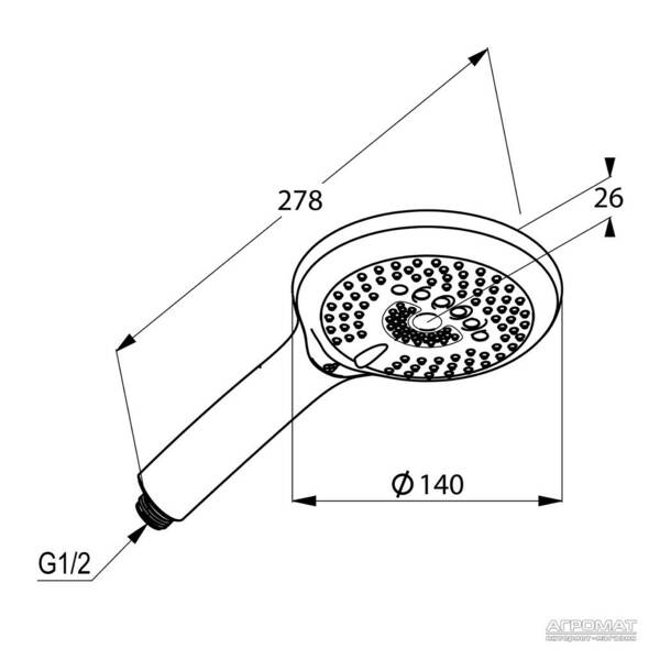 Ручний душ Kludi Freshline 679000500, фото 2